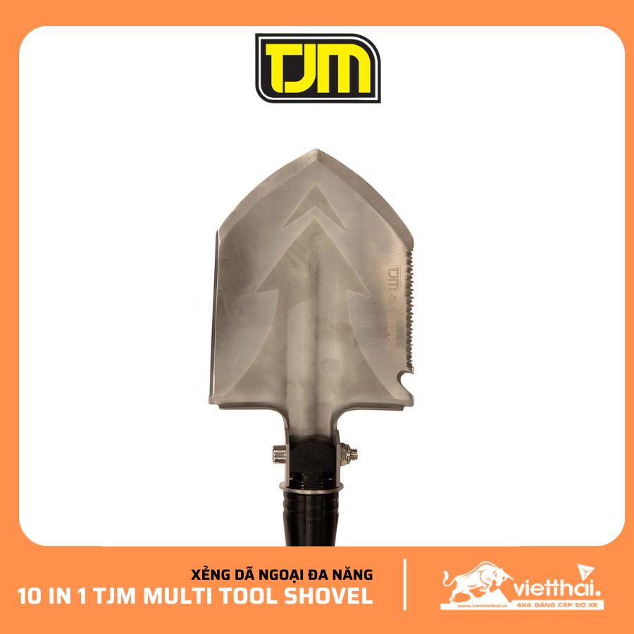 Xẻng dã ngoại đa năng 10 in 1 TJM Multi Tool Shovel